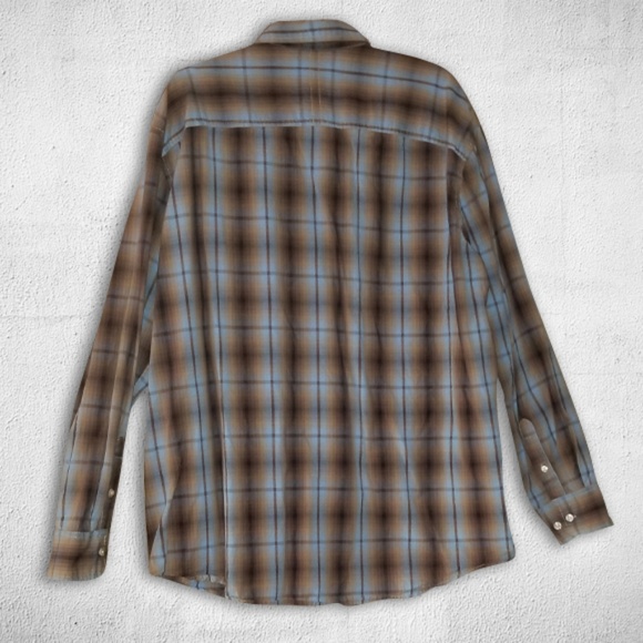 EUC Plaid Button Down Shirt with Two Front Pockets - Picture 2 of 5